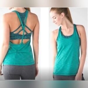 Lululemon Athletica Teal and Navy Tank Top